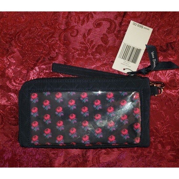 Vera Bradley Tech Wristlet RFID Protection Classic Navy NWT Retail $69 - Picture 2 of 4